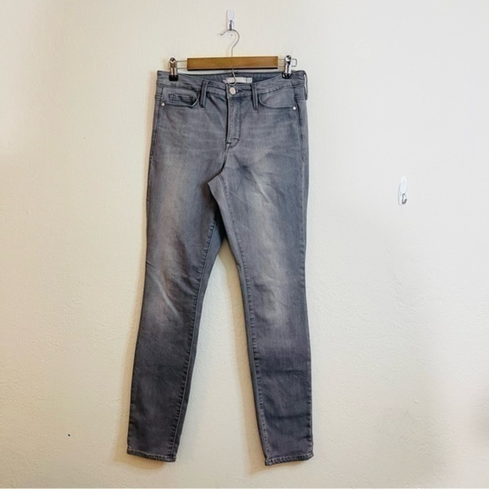 Athleta Scuptex Mid-Rise Skinny Jeans Size 4 Gray Pockets Stretch